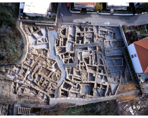 Αεροφωτογραφία του νότιου τμήματος του αρχαιολογικού χώρου