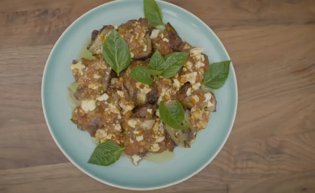 Μποξαδάκι με μοσχαράκι και μελιτζάνες